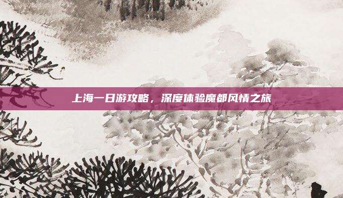 上海一日游攻略，深度体验魔都风情之旅