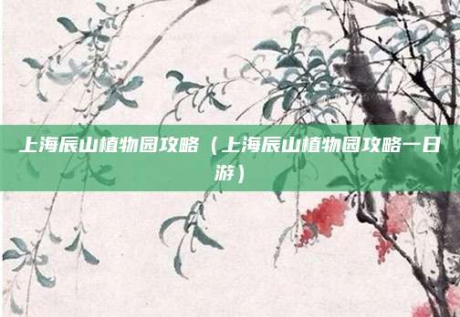 上海辰山植物园攻略（上海辰山植物园攻略一日游）