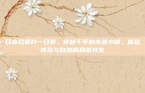 日本合掌村一日游，穿越千年的木屋小镇，体验传统与自然的和谐共生