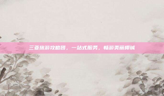 三亚旅游攻略团，一站式服务，畅游美丽椰城