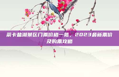 茶卡盐湖景区门票价格一览，2023最新票价及购票攻略