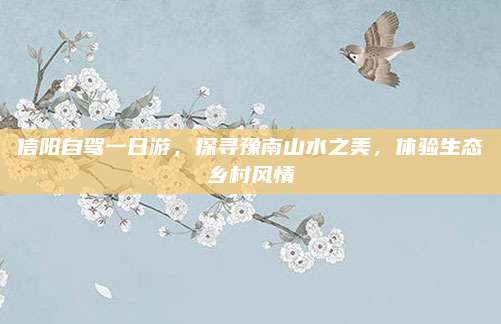信阳自驾一日游，探寻豫南山水之美，体验生态乡村风情