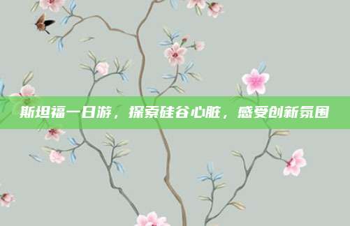 斯坦福一日游,探索硅谷心脏,感受创新氛围