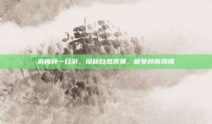 游梅岭一日游，探秘自然美景，感受岭南风情