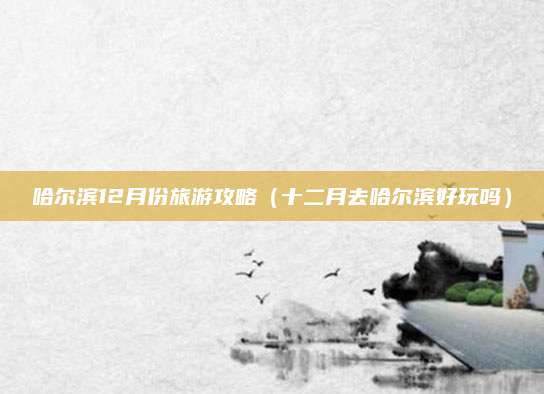 哈尔滨12月份旅游攻略(十二月去哈尔滨好玩吗)