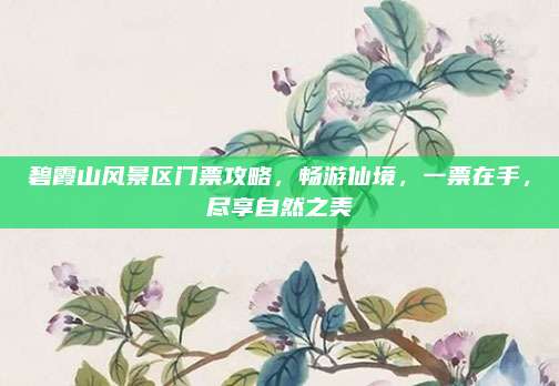 碧霞山风景区门票攻略，畅游仙境，一票在手，尽享自然之美