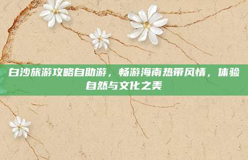 白沙旅游攻略自助游，畅游海南热带风情，体验自然与文化之美