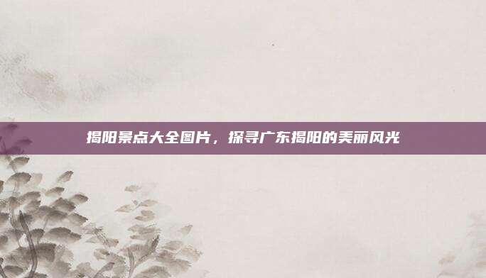 揭阳景点大全图片,探寻广东揭阳的美丽风光