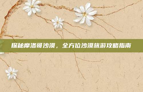 探秘摩洛哥沙漠，全方位沙漠旅游攻略指南