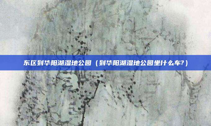 东区到华阳湖湿地公园(到华阳湖湿地公园坐什么车?)