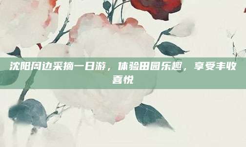 沈阳周边采摘一日游,体验田园乐趣,享受丰收喜悦
