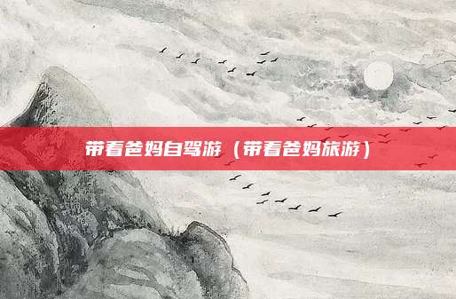 带着爸妈自驾游(带着爸妈旅游)