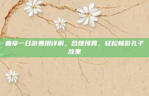 曲阜一日游费用详解，合理预算，轻松畅游孔子故里