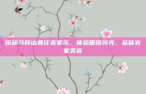 探秘马鞍山黄庄农家乐，体验田园风光，品味农家美食