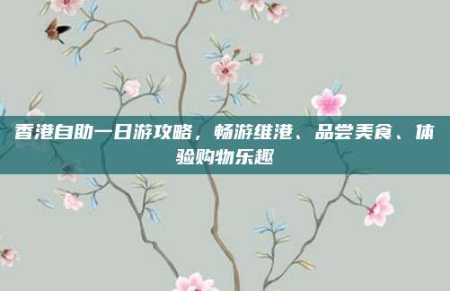 香港自助一日游攻略，畅游维港、品尝美食、体验购物乐趣