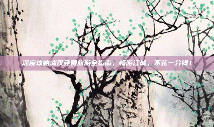 深度攻略武汉免费旅游全指南，畅游江城，不花一分钱！