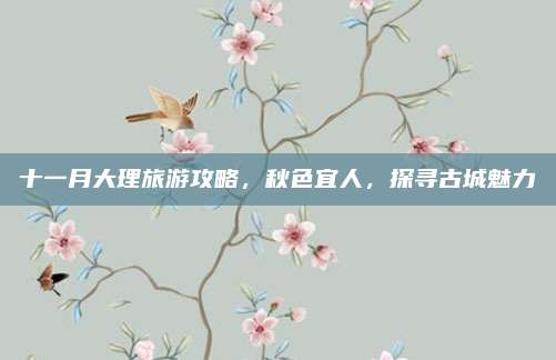 十一月大理旅游攻略，秋色宜人，探寻古城魅力