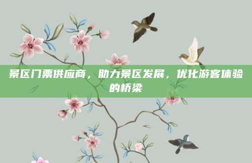 景区门票供应商，助力景区发展，优化游客体验的桥梁
