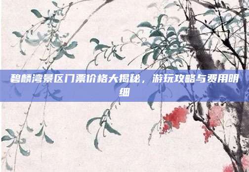 碧麟湾景区门票价格大揭秘，游玩攻略与费用明细