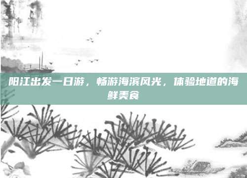 阳江出发一日游，畅游海滨风光，体验地道的海鲜美食