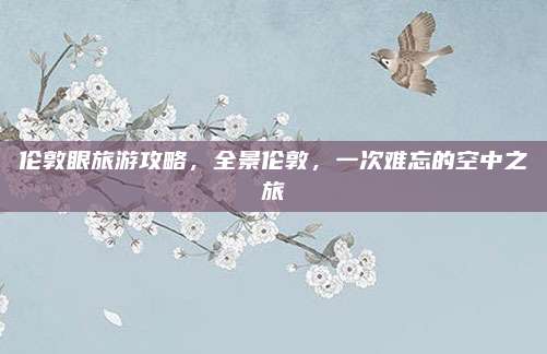 伦敦眼旅游攻略，全景伦敦，一次难忘的空中之旅