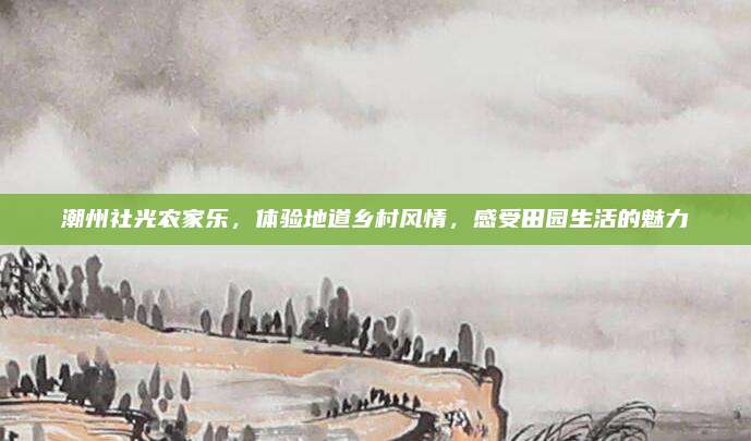 潮州社光农家乐，体验地道乡村风情，感受田园生活的魅力