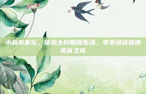 小燕农家乐，体验乡村田园生活，享受绿色健康美食之旅