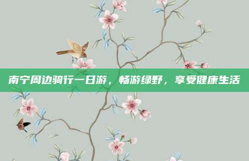 南宁周边骑行一日游，畅游绿野，享受健康生活