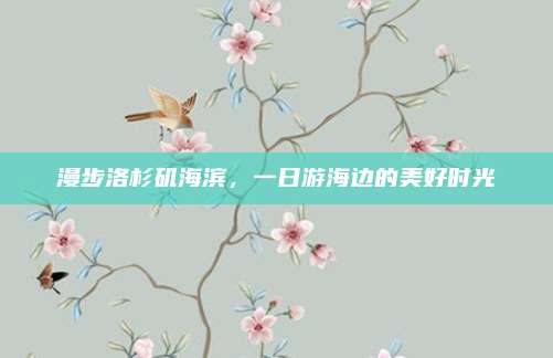 漫步洛杉矶海滨，一日游海边的美好时光