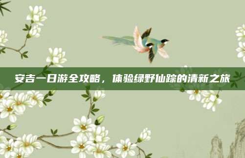 安吉一日游全攻略，体验绿野仙踪的清新之旅