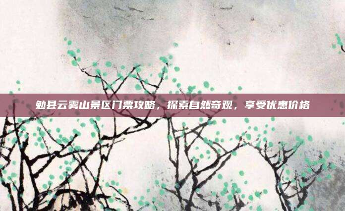勉县云雾山景区门票攻略，探索自然奇观，享受优惠价格