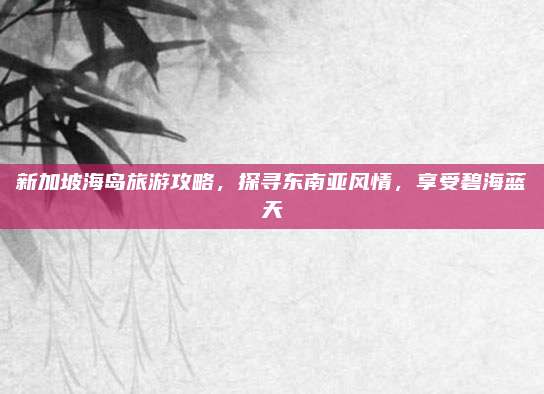 新加坡海岛旅游攻略，探寻东南亚风情，享受碧海蓝天