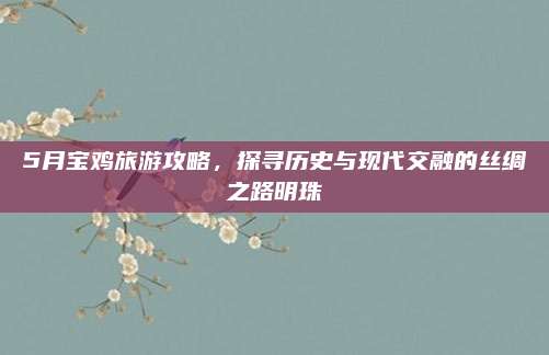 5月宝鸡旅游攻略，探寻历史与现代交融的丝绸之路明珠