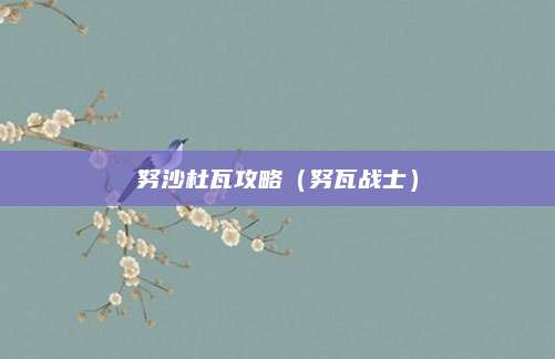 努沙杜瓦攻略（努瓦战士）
