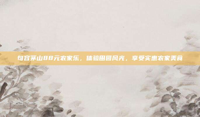 句容茅山88元农家乐，体验田园风光，享受实惠农家美食
