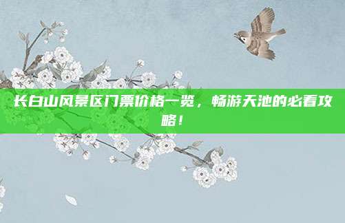 长白山风景区门票价格一览，畅游天池的必看攻略！
