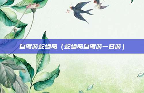 自驾游蛇蟠岛（蛇蟠岛自驾游一日游）