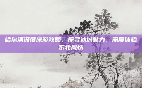 哈尔滨深度旅游攻略，探寻冰城魅力，深度体验东北风情