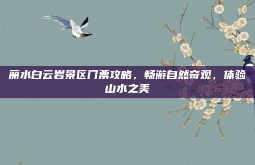 丽水白云岩景区门票攻略，畅游自然奇观，体验山水之美