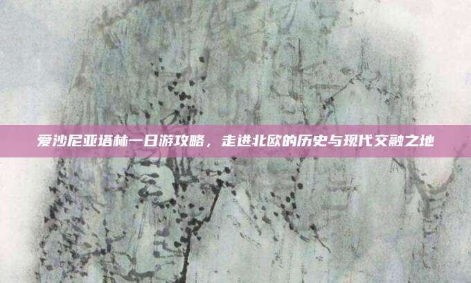 爱沙尼亚塔林一日游攻略,走进北欧的历史与现代交融之地
