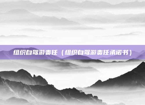 组织自驾游责任（组织自驾游责任承诺书）