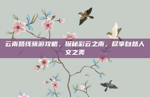 云南路线旅游攻略,探秘彩云之南,尽享自然人文之美