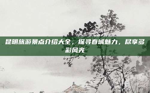 昆明旅游景点介绍大全，探寻春城魅力，尽享多彩风光