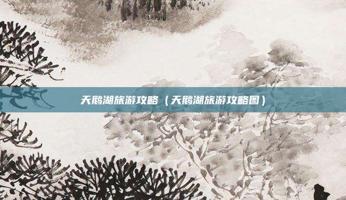 天鹅湖旅游攻略（天鹅湖旅游攻略图）