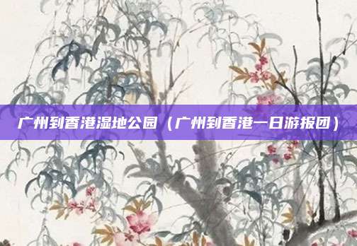 广州到香港湿地公园(广州到香港一日游报团)