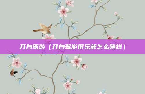 开自驾游（开自驾游俱乐部怎么赚钱）