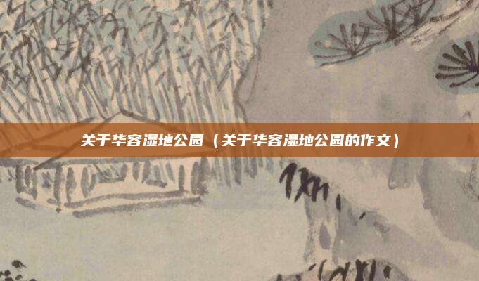 关于华容湿地公园（关于华容湿地公园的作文）