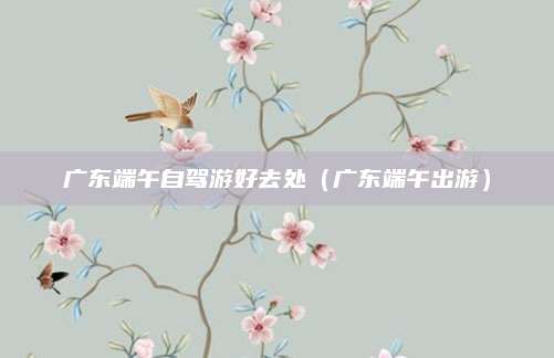 广东端午自驾游好去处(广东端午出游)