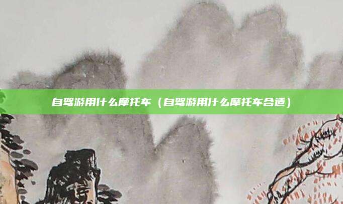 自驾游用什么摩托车(自驾游用什么摩托车合适)