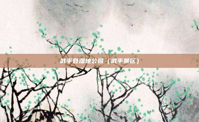 武平县湿地公园（武平景区）